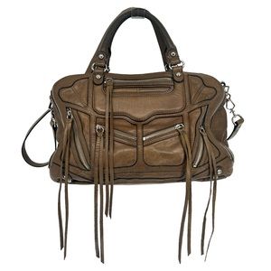 REBECCA MINKOFF Triple Zip Jealous Leather Satchel Crossbody